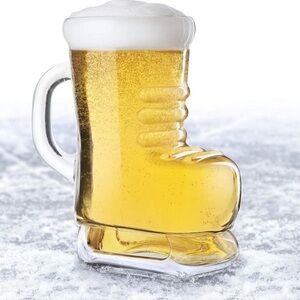 Hockey Skate Glass Beer Stein with Handle 30oz